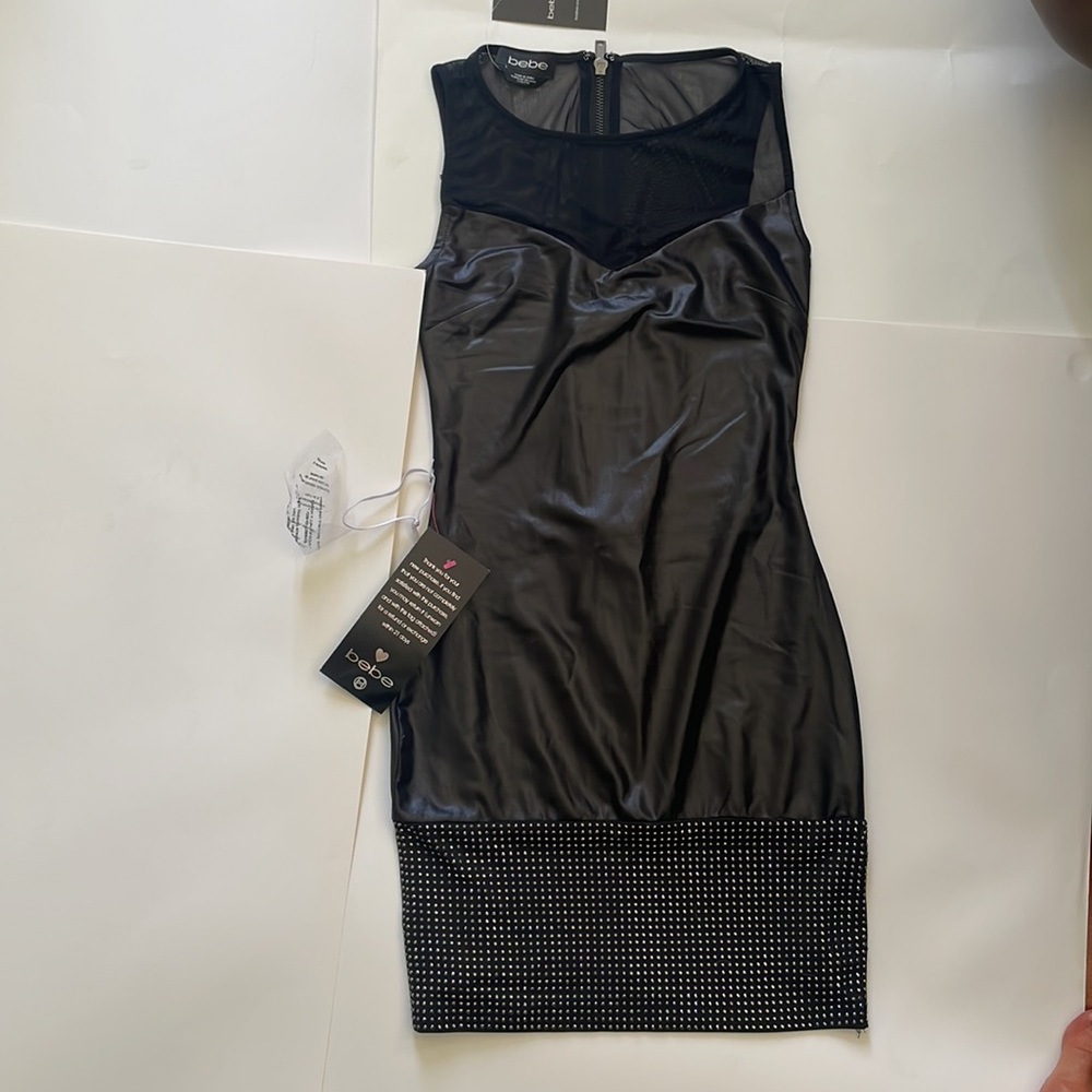 Black studded and mini dress